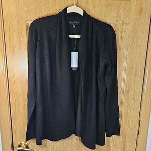 Premise Classic Black Open-Front Cardigan